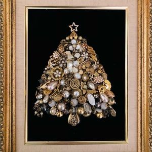 Vintage Jewelry Mosaic - Golden Pine V